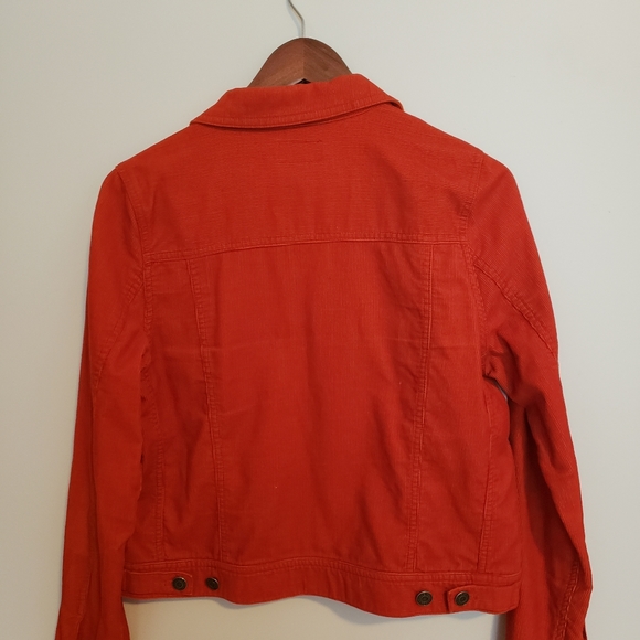 Orange / Coral corduroy jacket - Picture 3 of 7